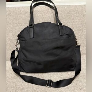 Lo & Sons Black O.G Tote with Purple Lining